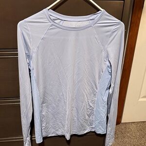 Sky Blue Long Sleeve Workout Top